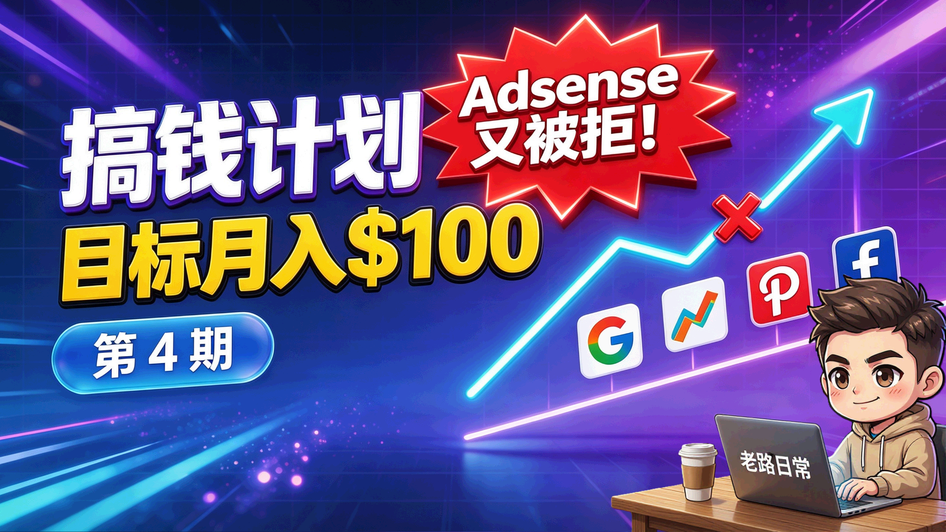 搞钱计划第 4 期：AdSense 被拒、流量复盘、Pinterest 进展全汇报