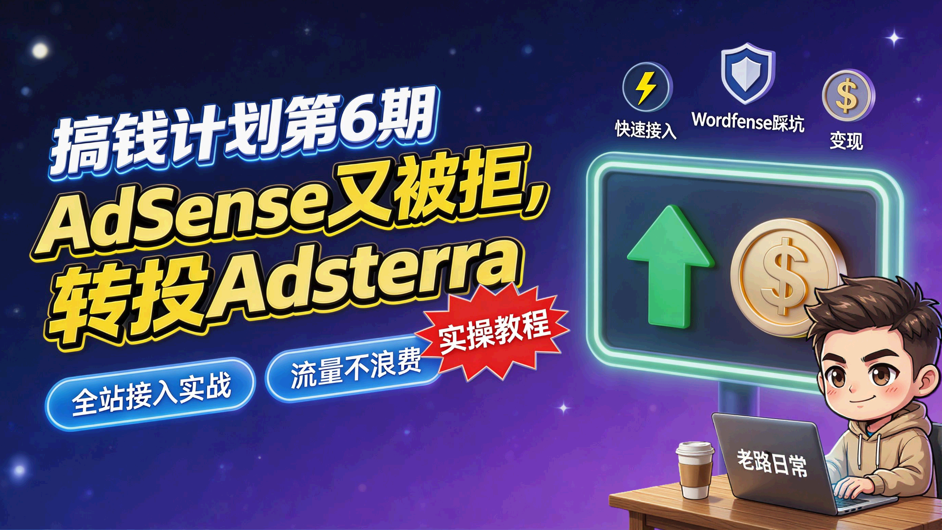 搞钱计划第 6 集：AdSense 还是被拒，博客站接入 Adsterra 实战分享